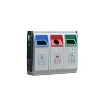 Paperera de reciclatge exterior de 3 compartiments